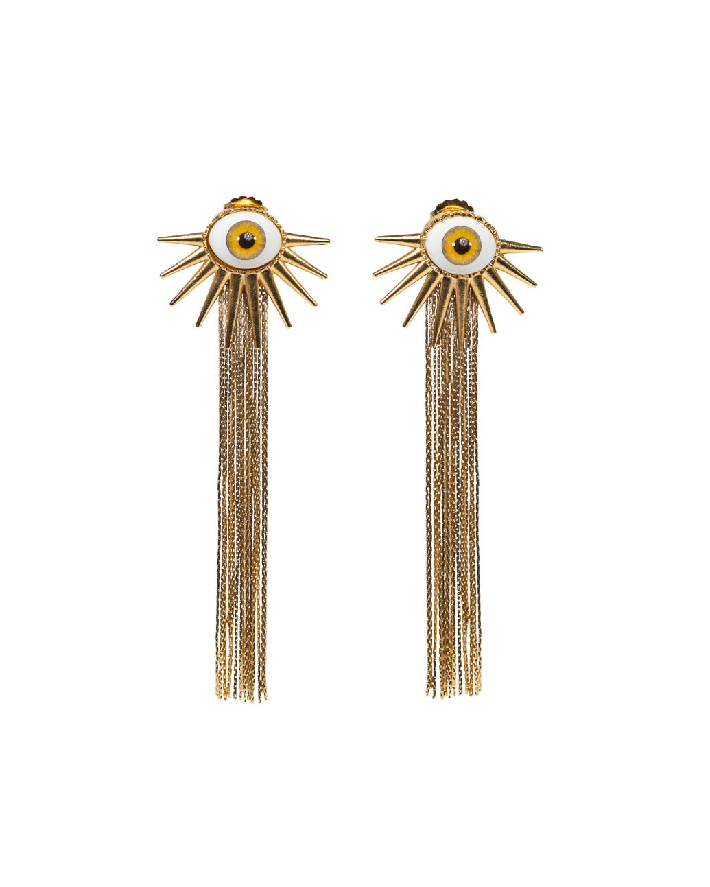 Guardian spikes chain earrings
