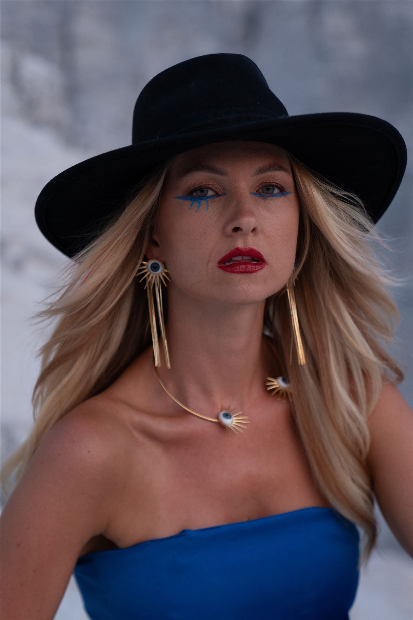 Guardian spikes waterfall earrings