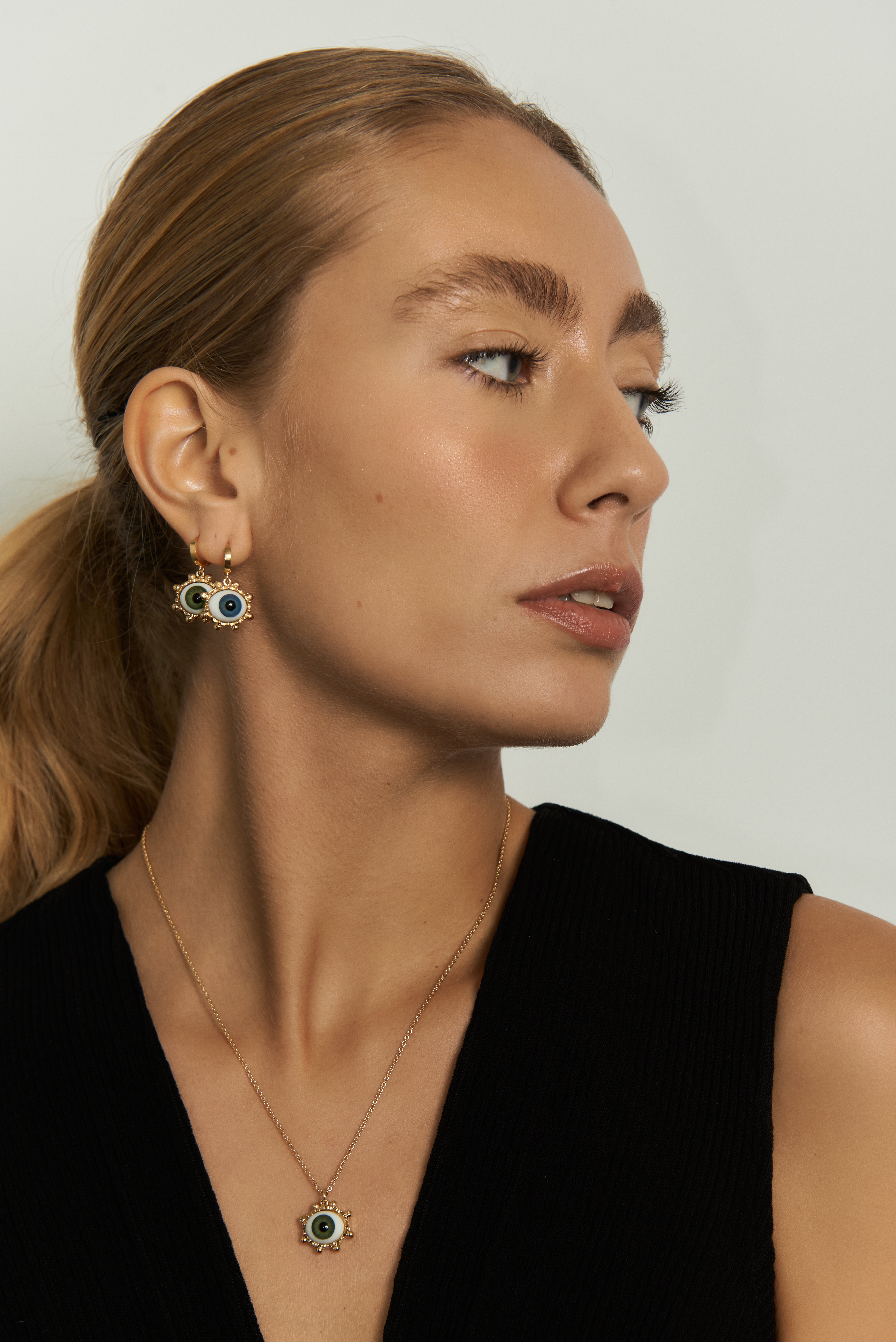 Awaken Eye Mini Hoop Earring