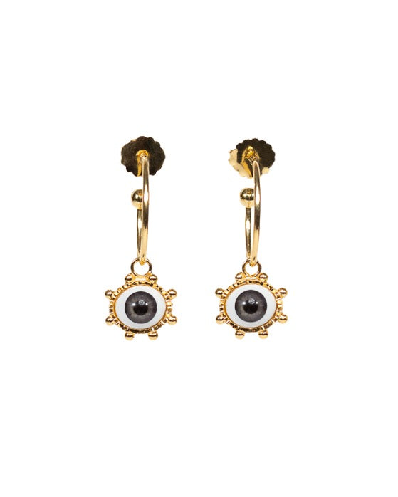 Awaken Eye Hoop Earrings