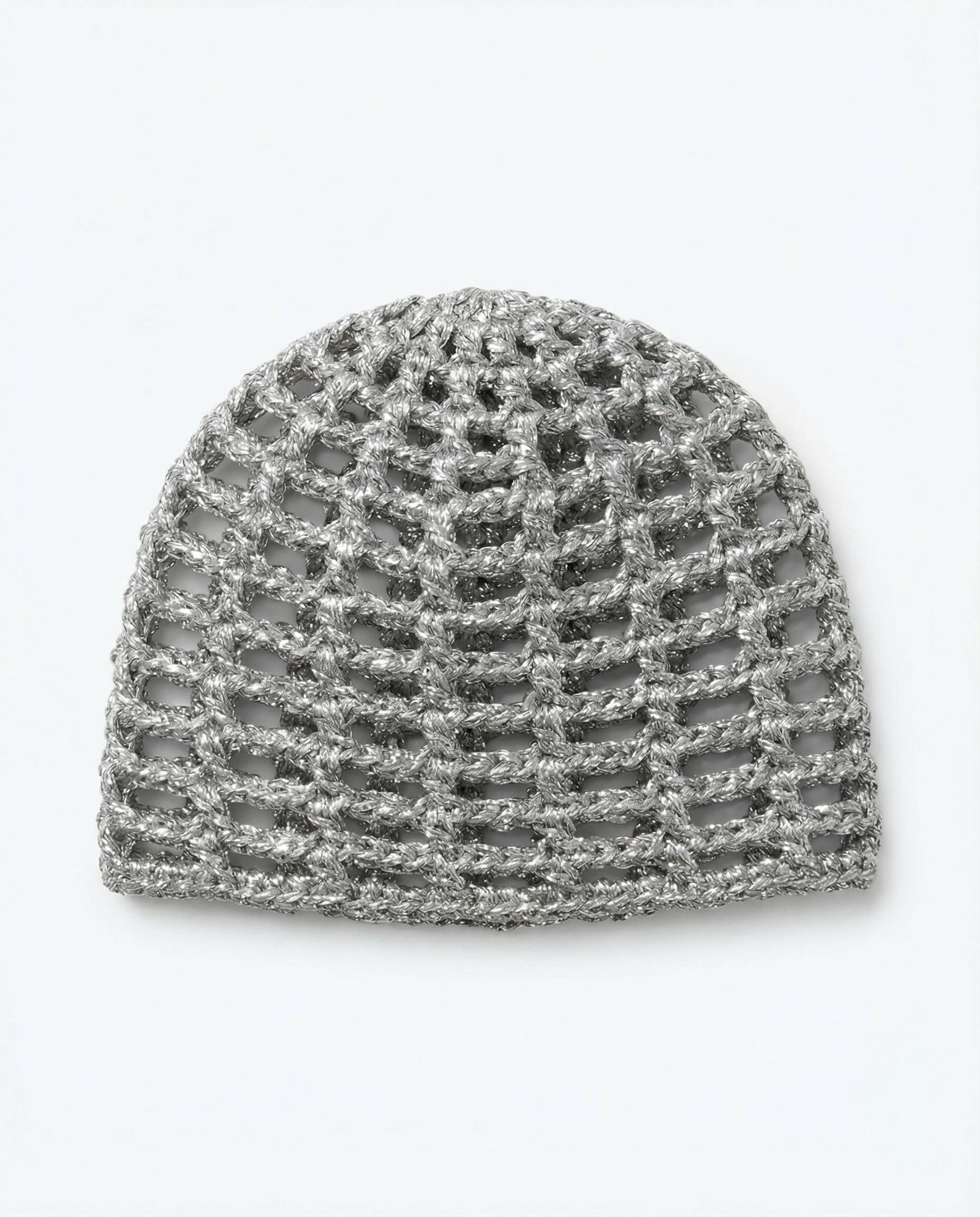 Crochet Silver Hat